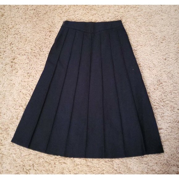 VTG NWT MARC JACOBS 100% Wool Black Pleated A-Line Maxi Skirt Size 10 Barneys NY - Picture 4 of 6